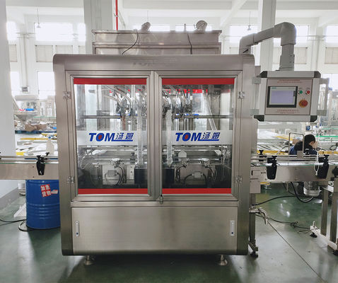 100ml-1L 8ノズル エチルアルコールのための自動PLC制御化学包装機