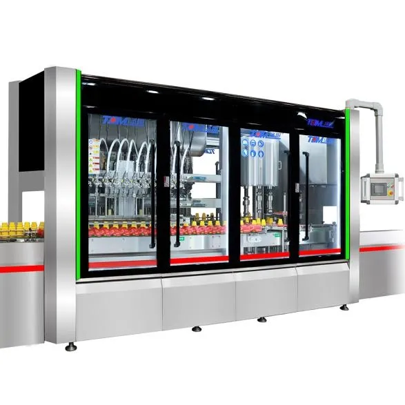 1L-5L 食用油調味料油ソースジュース酢高速自動充填キャッピングおよび包装機 4